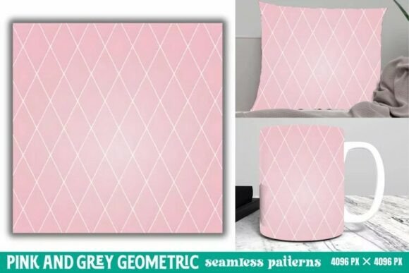 Download Pink and Grey Geometric Digital Paper - Digital Collection