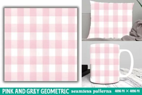 Download Pink and Grey Geometric Digital Paper - Digital Collection