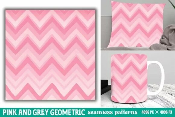Download Pink and Grey Geometric Digital Paper - Digital Collection