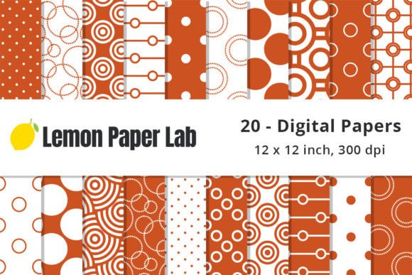 Download Fall Orange Polka Dot Digital Paper - Digital Collection