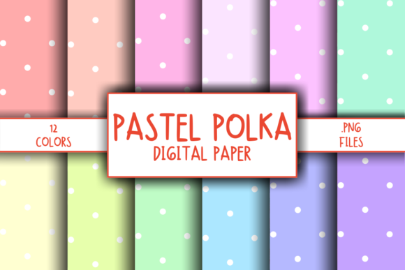 Download Pastel Polka Pattern Digital Paper - Digital Collection