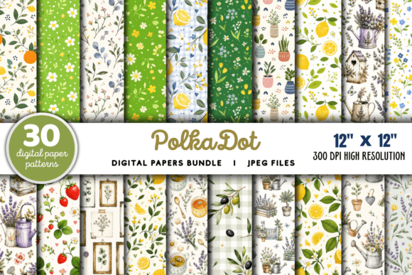 Download Polka Dot Digital Paper Bundle - Digital Collection