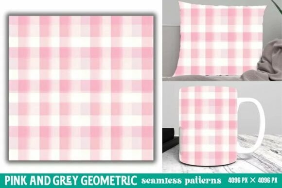 Download Pink and Grey Geometric Digital Paper - Digital Collection