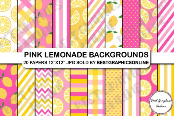 Download Pink Lemonade Digital Background Papers - Digital Collection