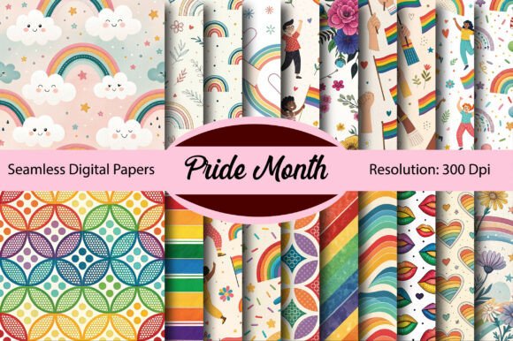 Download Pride Month Seamless Digital Paper - Digital Collection