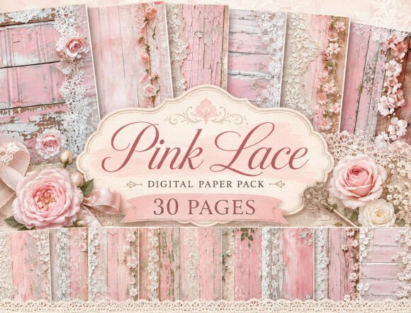 Download Shabby Pink Wood Digital Paper - Digital Collection