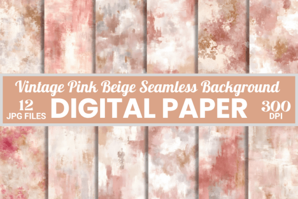 Download Vintage Pink Beige Texture Digital Paper - Digital Collection