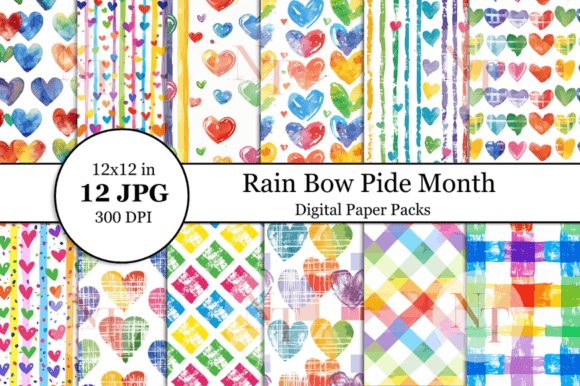 Download Rainbow Pride Month Digital Paper - Digital Collection