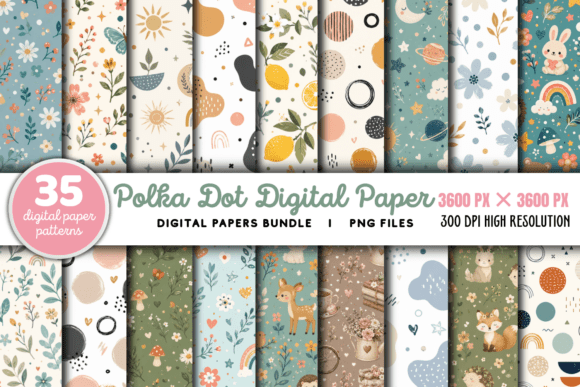 Download Polka Dot Digital Paper Bundle - Digital Collection