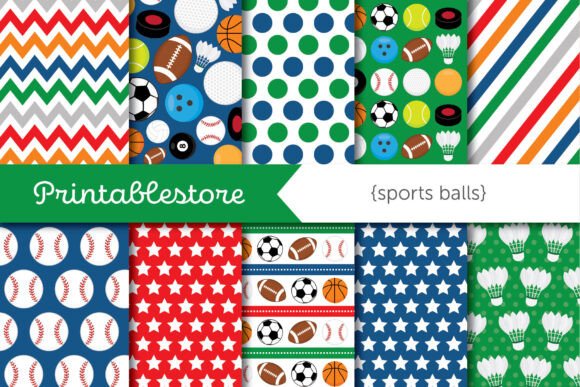 Download Sports Balls Digital Paper (DP26) - Digital Collection