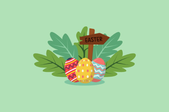 Download Easter Eggs Green Leaf Illustration - Green leaf Collection
