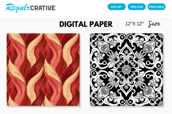 Download Seamless Pattern Digital Paper - Digital Collection