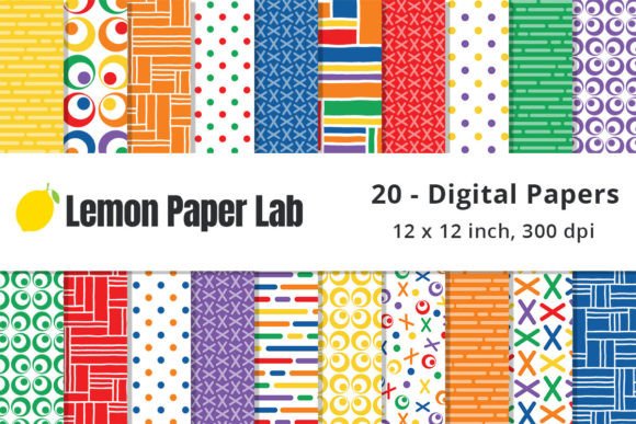Download Rainbow Geometric Digital Paper - Digital Collection