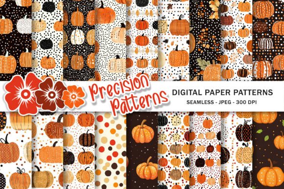 Download Polka Dots Pumpkin Digital Paper - Digital Collection