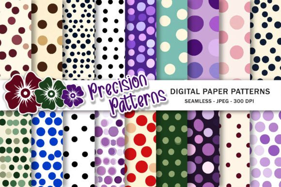 Download Colorful Polka Dot Digital Paper - Digital Collection