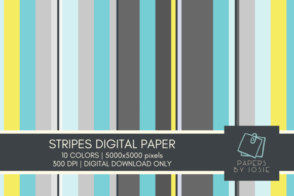 Download Colorful Stripes Digital Paper - Digital Collection