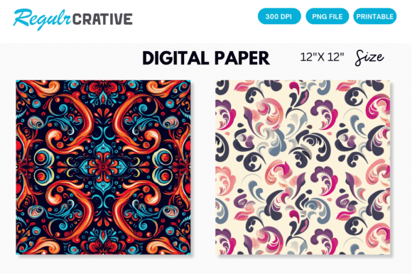 Download Seamless Pattern Digital Paper - Digital Collection