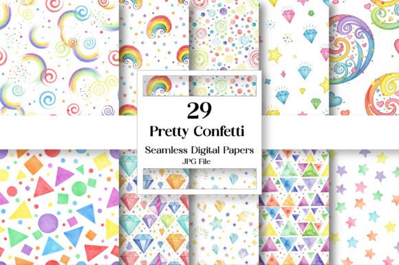Download Pretty Confetti Seamless Digital Paper - Digital Collection