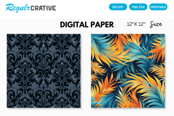 Download Seamless Pattern Digital Paper - Digital Collection