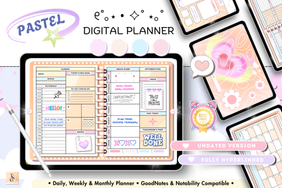 Download Undated Digital Planner Ipad Goodnotes - Premium Resources