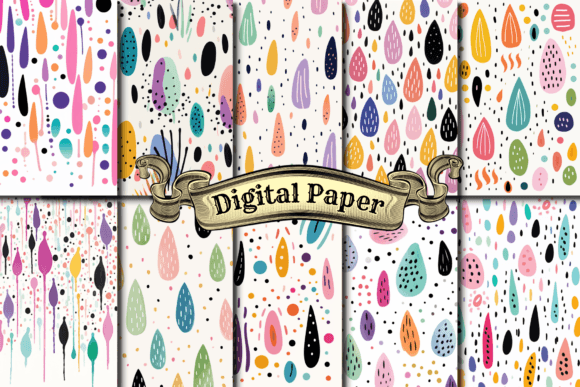Download Abstract Boho Pattern Digital Papers - Digital Collection