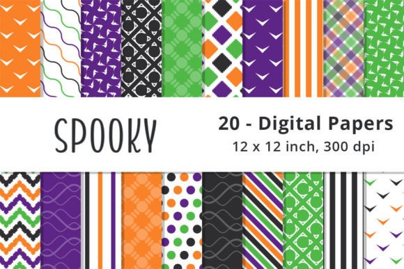 Download Halloween Geometric Digital Paper - Digital Collection