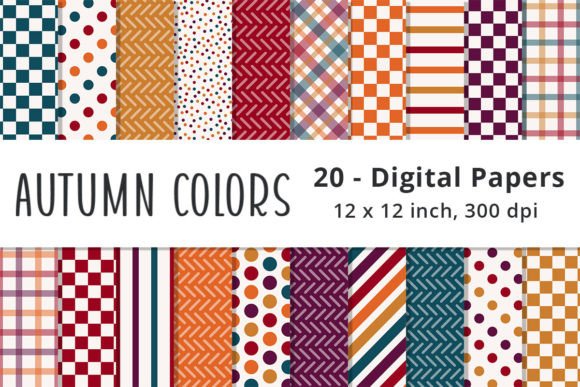 Download Autumn Colors Digital Paper Backgrounds - Digital Collection