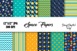 Download Space Digital Scrapbook Papers, Downlaod - Digital Collection