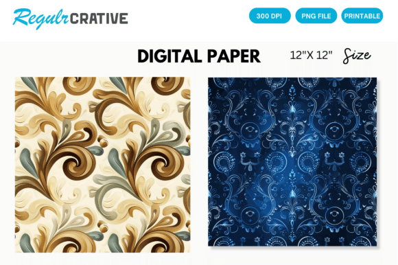 Download Seamless Pattern Digital Paper - Digital Collection