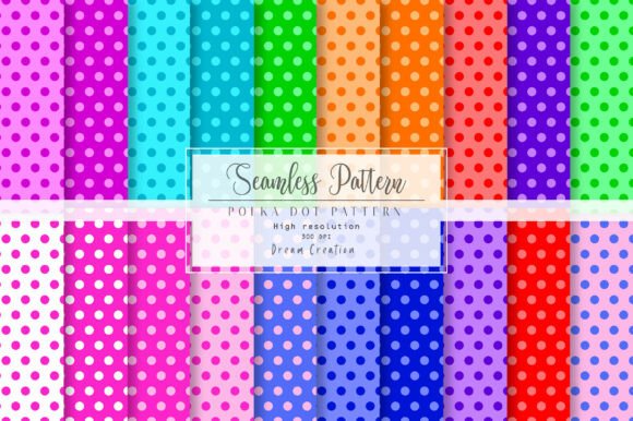 Download Rainbow Polka Dot Digital Paper - Digital Collection