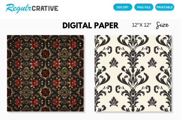 Download Seamless Pattern Digital Paper - Digital Collection