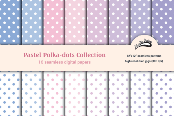 Download Pastel Polka Dots Digital Paper Bundle - Digital Collection