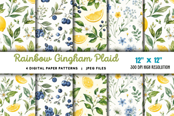 Download Rainbow Gingham Plaid Digital Pattern - Digital Collection