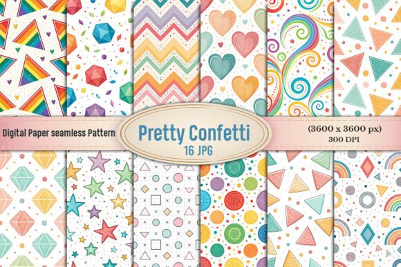 Download Pretty Confetti Seamless Digital Paper - Digital Collection