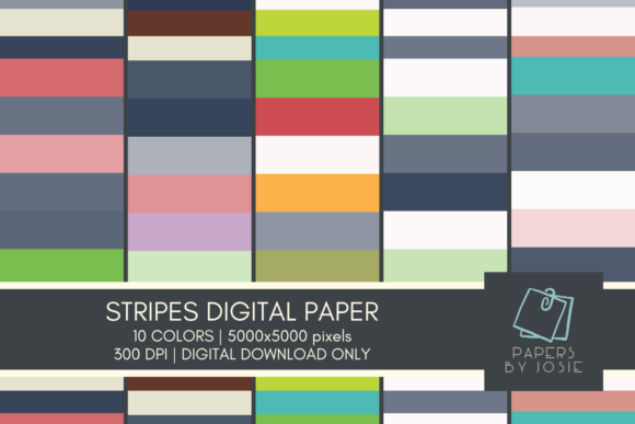 Download Colorful Stripes Digital Paper - Digital Collection