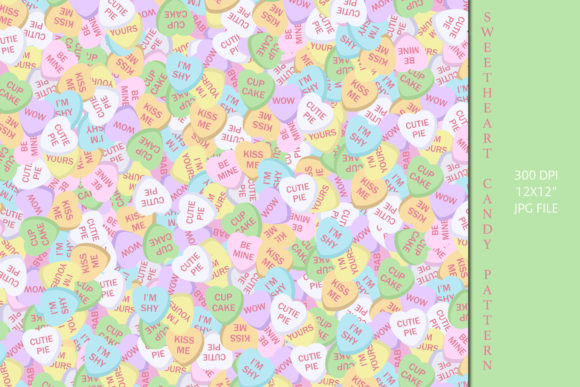 Download Candy Hearts Digital Scrapbook Paper - Digital Collection
