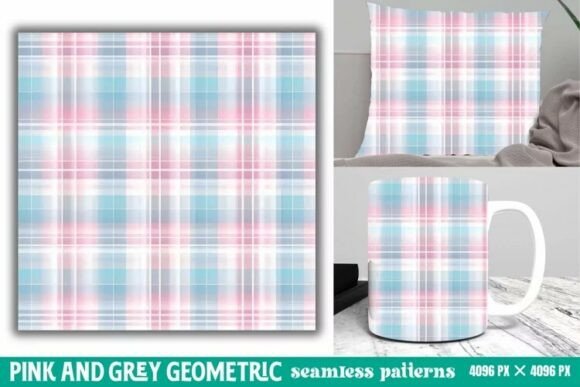 Download Pink and Grey Geometric Digital Paper - Digital Collection