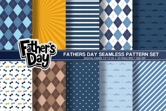 Download Fathers Day Pattern, Dad Digital Papers - Digital Collection