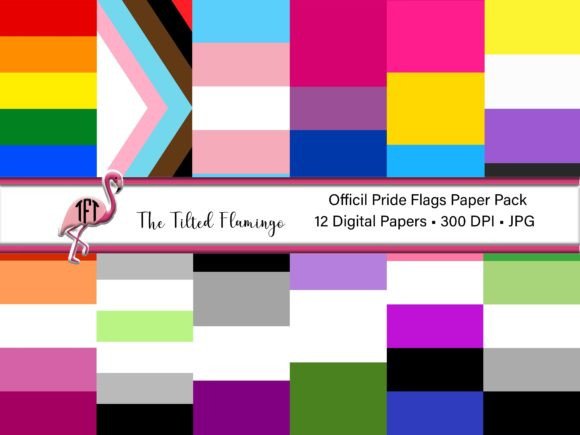 Download Official Pride Color Flags Digital Paper - Digital Collection
