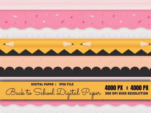 Download School Border Stripe Pattern Digital - Digital Collection