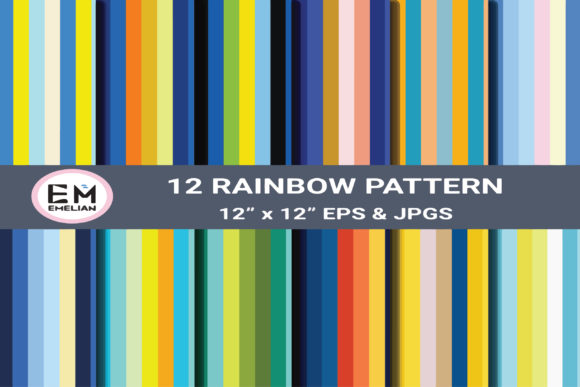 Download Rainbow Patterns, Digital Paper - Digital Collection