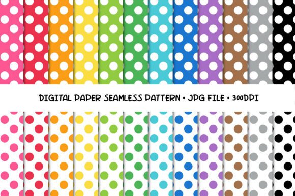 Download Seamless Polka Dot Digital Paper - Digital Collection