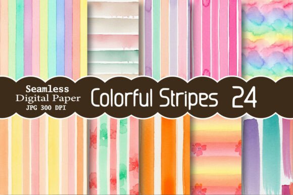Download Colorful Stripes Seamless Digital Paper - Digital Collection