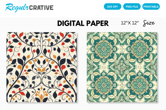 Download Seamless Pattern Digital Paper - Digital Collection