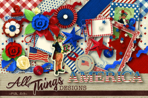 Download America Digital Scrapbook Kit - Digital Collection