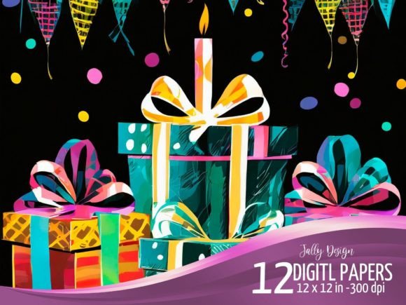 Download Birthday Presents on Dark Background - Presents Collection