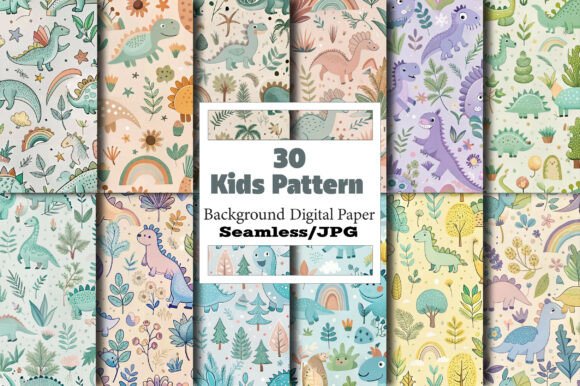 Download Seamless Kids Digital Pattern - Digital Collection