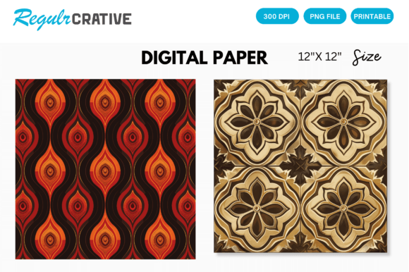 Download Seamless Pattern Digital Paper - Digital Collection