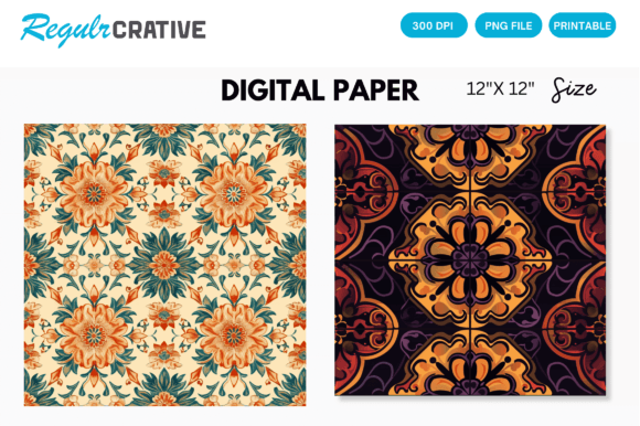 Download Seamless Pattern Digital Paper - Digital Collection