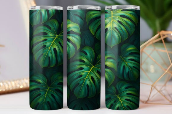 Download Green Leaf Tumbler Wraps 20oz Skinny Png - Green leaf Collection